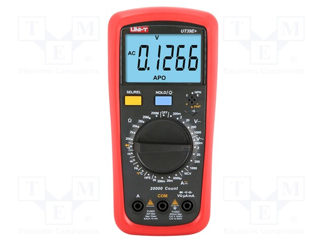 YLEISMITTARI - LCD - VDC: 200MV,2V,20V,200V,1KV - 2000UF - Digitaaliyleismittarit - UT39E - 1