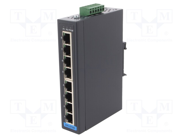 ETHERNET KYTKIN - PORTTIEN LUKU: 8 - 12÷48VDC - RJ45 - Teollisuusverkot - EKI-2728I-CE - 1