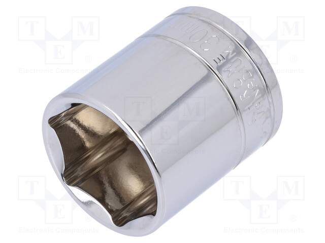 HYLSY - 6-KULMA,HYLSY-HEX 30MM - 1/2" - KROMI-VANADIINITERÄS - Hylsyavaimet - WP-W074190WE - 1