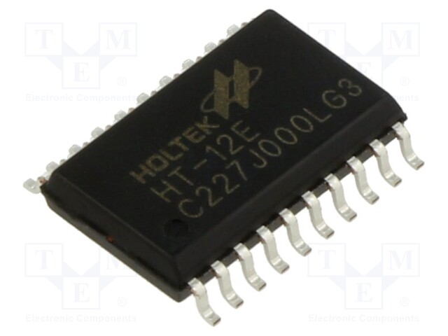 IC: REMOTE CONTROL ENCODER - SOP20 - TUUBI - 2,4÷12VDC - Mikropiirit - muut - HT12E-SOP20-TUBE - 1
