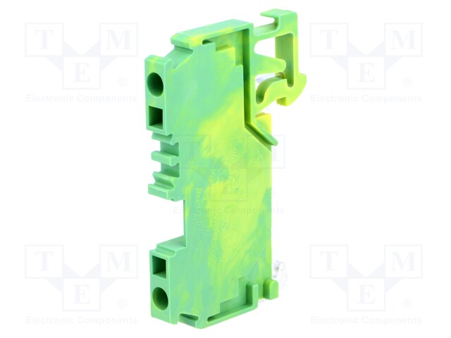 LIITIN: KISKO-0,2÷2,5MM2 - NAVAT: 1 - PURISTIMET: 2 - KELTA-VIHREÄ - Kiskoliittimet - WS-2.5-PE - 1