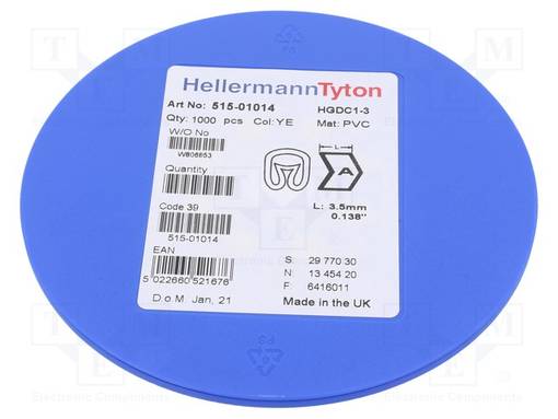 MERKIT - MERKINTÄ: A - 1÷3MM - PVC - KELTAINEN - -65÷105°C - HGDC1-3 - Kaapeleiden merkintä - HGDC1-3A-PVC-YE - 1