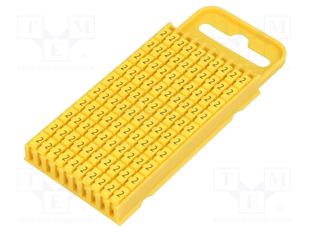 MERKIT - MERKINTÄ: 2 - 4,3÷5,3MM - POLYAMIDI - KELTAINEN - -40÷85°C - Kaapeleiden merkintä - WIC3-2-PA66-YE - 1