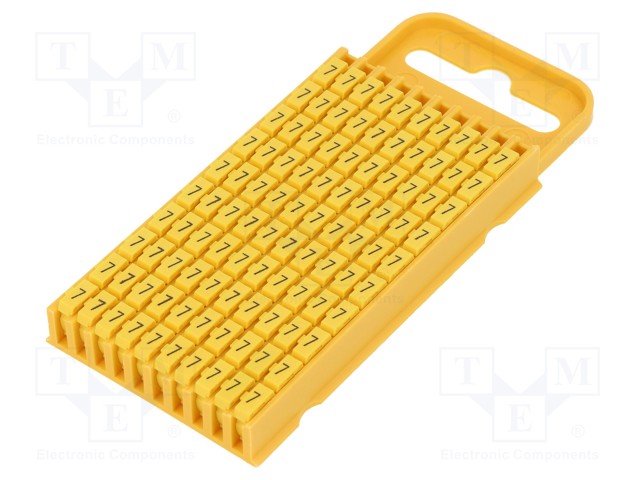 MERKIT - MERKINTÄ: 7 - 4,3÷5,3MM - POLYAMIDI - KELTAINEN - -40÷85°C - Kaapeleiden merkintä - WIC3-7-PA66-YE - 1
