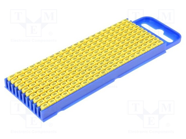 MERKIT - MERKINTÄ: 8 - 2,8÷3,8MM - POLYAMIDI - KELTAINEN - -40÷85°C - Kaapeleiden merkintä - WIC2-8-YE - 1