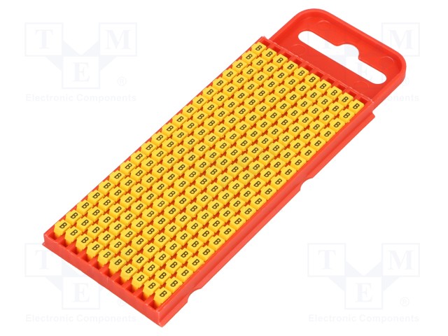 MERKIT - MERKINTÄ: B - 2÷2,8MM - POLYAMIDI - KELTAINEN - -40÷85°C - WIC - Kaapeleiden merkintä - WIC1-B-PA66-YE - 1