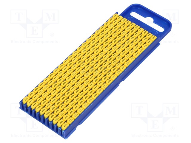 MERKIT - MERKINTÄ: E - 2,8÷3,8MM - POLYAMIDI - KELTAINEN - -40÷85°C - Kaapeleiden merkintä - WIC2-E-PA66-YE - 1