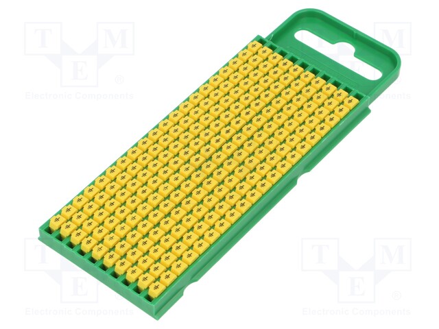 MERKIT - MERKINTÄ: MAADOITUS - 0,8÷2,2MM - POLYAMIDI - KELTAINEN - WIC - Kaapeleiden merkintä - WIC0-EARTH-PA66-YE - 1