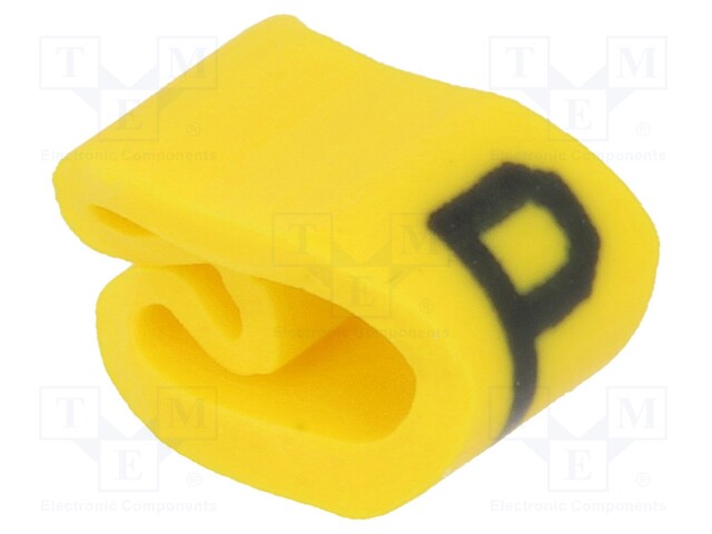 MERKIT - MERKINTÄ: P - 2÷5MM - PVC - KELTAINEN - -65÷105°C - HGDC2-5 - Kaapeleiden merkintä - HGDC2-5-P-PVC-YE - 1