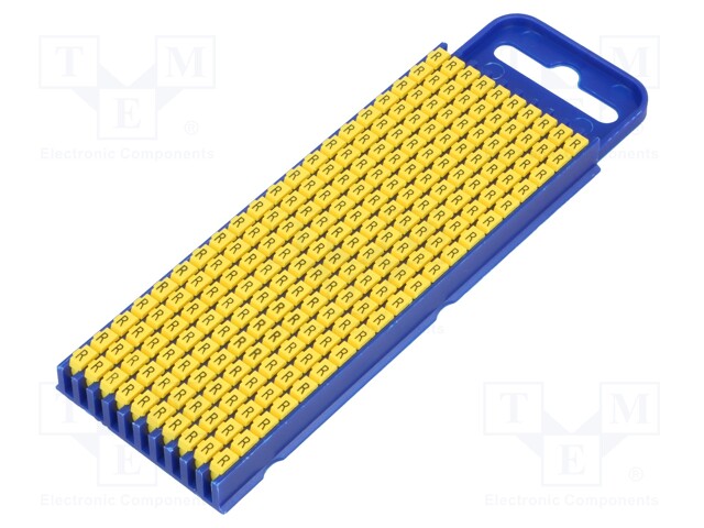 MERKIT - MERKINTÄ: R - 2,8÷3,8MM - POLYAMIDI - KELTAINEN - -40÷85°C - Kaapeleiden merkintä - WIC2-R-PA66-YE - 1