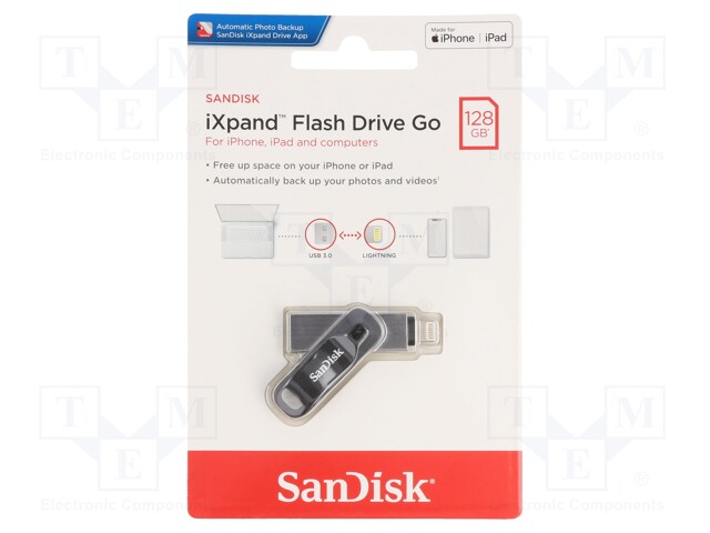 PENDRIVE - USB 3.0 - 128GB - IXPAND FLASH DRIVE GO - USB muistit - SDIX60N-128G-GN6NE - 1