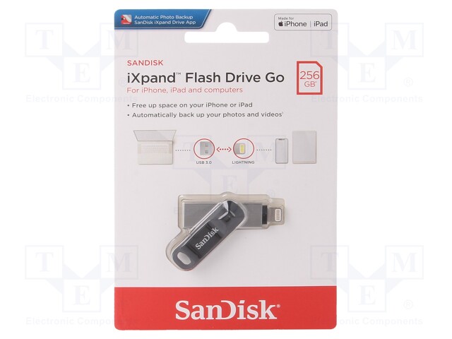 PENDRIVE - USB 3.0 - 256GB - IXPAND FLASH DRIVE GO - USB muistit - SDIX60N-256G-GN6NE - 1