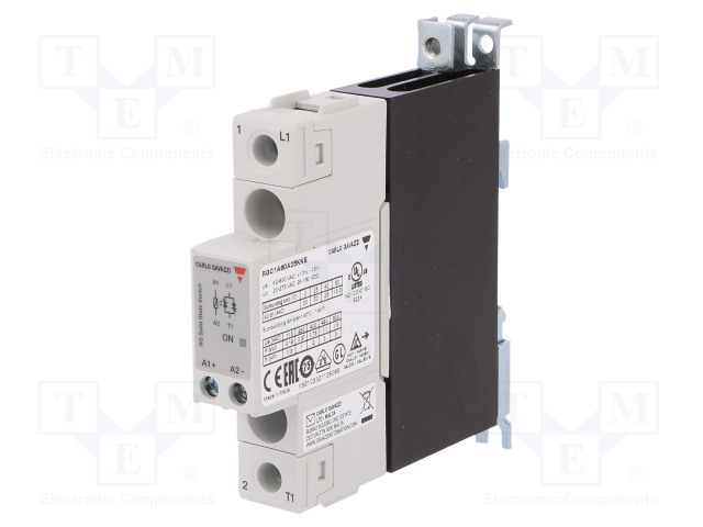 RELE: PUOLIJOHDE - 20÷275VAC - 25A - 42÷600VAC - RGC1 - IP20 - Puolijohdereleet - RGC1A60A25KKE - 1