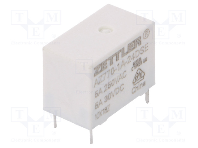 RELE - SPST-NO - UKELAN: 24VDC - 5A - 5A/250VAC - Pienoisreleet - AZ770-1A-24DSE - 1
