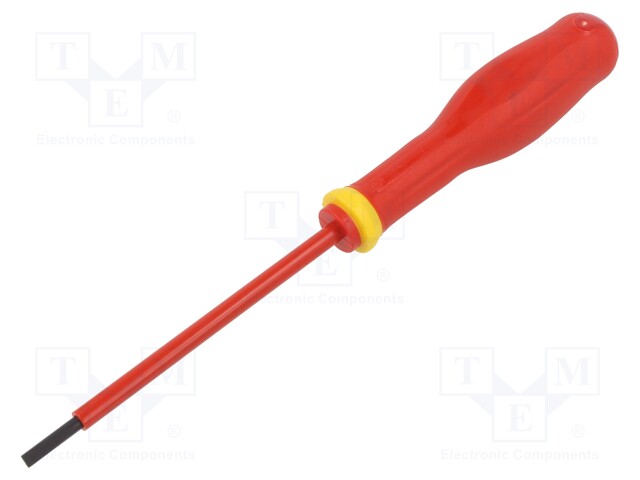 SCREWDRIVER: INSULATED - SLOT - 3.5X0.6MM - BLADE LENGTH: 100MM - Ruuvimeisselit ja sarjat - FACOM-AT3.5X100VE - 1