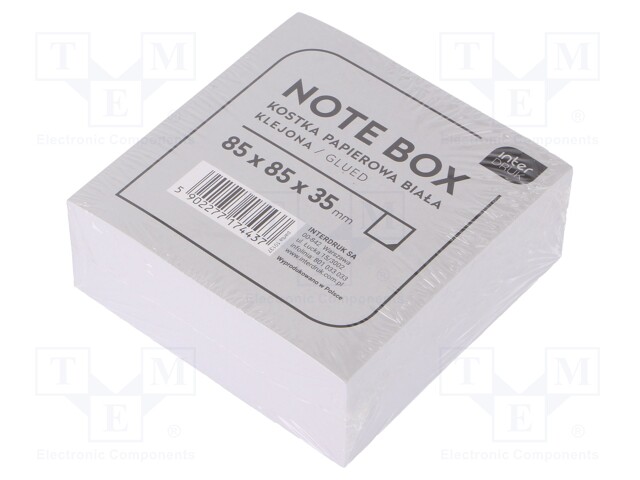 YHTEENLIIMATUT PAPERILAPUT - 85X85X35MM - VALKOINEN - 350KPL - Paperitarvikkeet - INTERDRUK-WHITE - 1