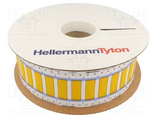 LÄMPÖKUTISTUVAT MERKIT - 50MM - KELTAINEN - OHUTSEINÄINEN - Tarratulostimet ja merkitsijät - TLFX95DS-1X50YE - 1