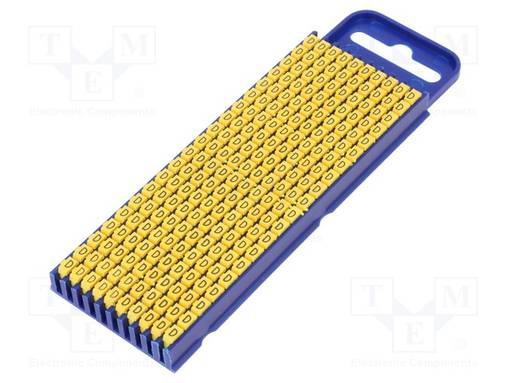 MERKIT - MERKINTÄ: D - 2,8÷3,8MM - POLYAMIDI - KELTAINEN - -40÷85°C - Kaapeleiden merkintä - WIC2-D-PA66-YE - 1