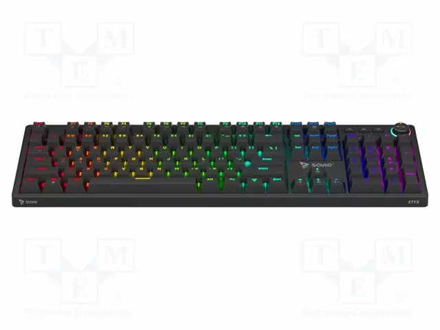 NÄPPÄIMISTÖ - MUSTA - USB C - JOHTO-US LAYOUT - 1,5M - Tietokoneen oheislaitteet - SAVGK-STYX-BLUE - 1