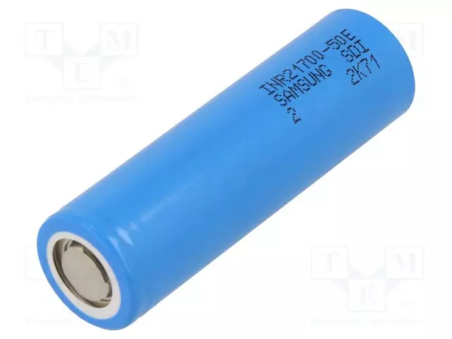 AKKU: LI-ION - 21700 - 3,6V - 5000MAH - Ø21,2X70,8MM - 10A - Akut - ACCU-INR21700-50E - 1