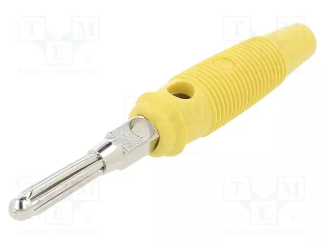 LABORATORIOBANAANILIITIN 4MM - PISTOKE - 16A - 60VDC - KELTAINEN - Banaaniliittimet 4mm - BUELA20KGE - 1