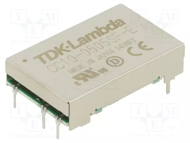 DC/DC MUUNNIN - 10W - TULOJÄNNITE 5VDC - LÄHTÖJÄNNITE 5VDC - ILÄH: 2A - DIP7 - THT - CC-E - DC/DC muuntimet - CC10-0505SF-E - 1