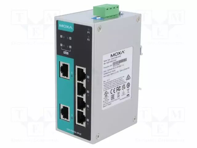 ETHERNET KYTKIN - PORTTIEN LUKU: 6 - 12÷57VDC - EDS - Teollisuusverkot - EDS-P206A-4POE - 1