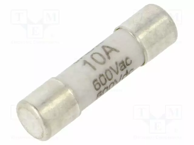 KERAAMINEN,LIERIÖMÄINEN - 10A - 500VAC - Sulakkeet 5x20mm - hitaat - 0ADKC9100-BE - 1