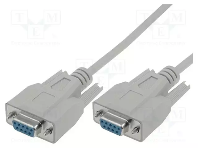 KAAPELI - D-SUB 9PIN RASIA,MOLEMMIN PUOLIN - 2M - HARMAA - Tietokonekaapelit ja -adapterit - AK-610106-020-E - 1