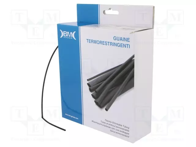 KUTISTEMUOVI - ILMAN LIIMAA - 2: 1 - 1,6MM - L: MUSTA - PAHVI- - Kutistemuovit - BMGBS016MNE - 1