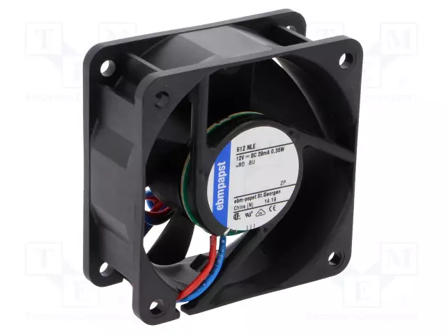 LAITETUULETIN - DC - 12VDC - 60X60X25MM - 21M3/H - 16DBA - KUULA - DC 12V tuulettimet - 612NLE - 1