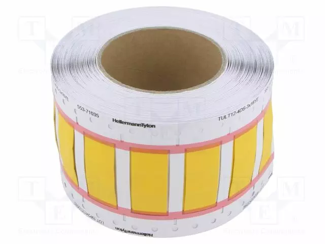 LÄMPÖKUTISTUVAT MERKIT - 16MM - KELTAINEN - OHUTSEINÄINEN - Tarratulostimet ja merkitsijät - TULT12-4DS-3X16YE - 1