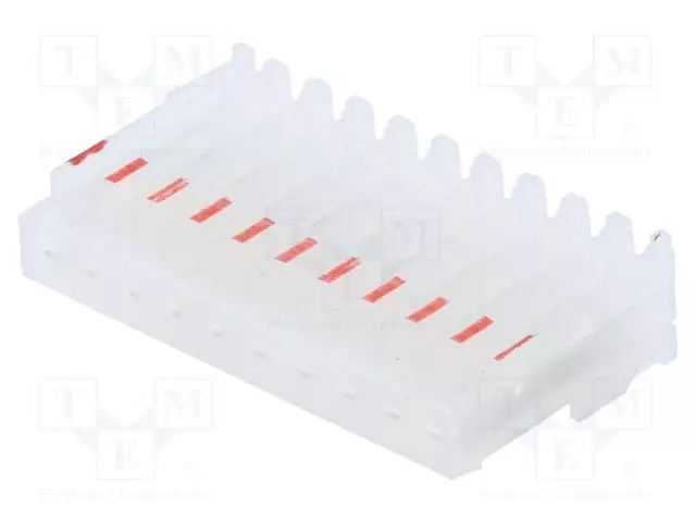 LIITIN: JOHTO-LEVY - PISTOKE - NAARAS - PIN: 10 - LOPPULIITIN - 2,54MM - CE100 liittimet - CE100F22-10-C-E - 1