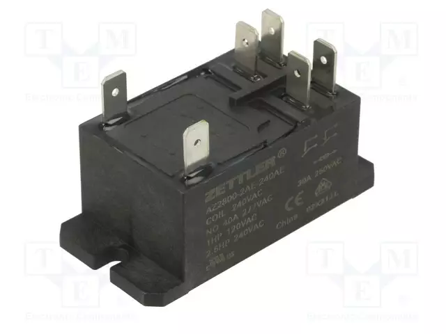 RELE - DPST-NO - UKELAN: 240VAC - 40A - MAX.30VDC - Tehoreleet - AZ2800-2AE-240AE - 1