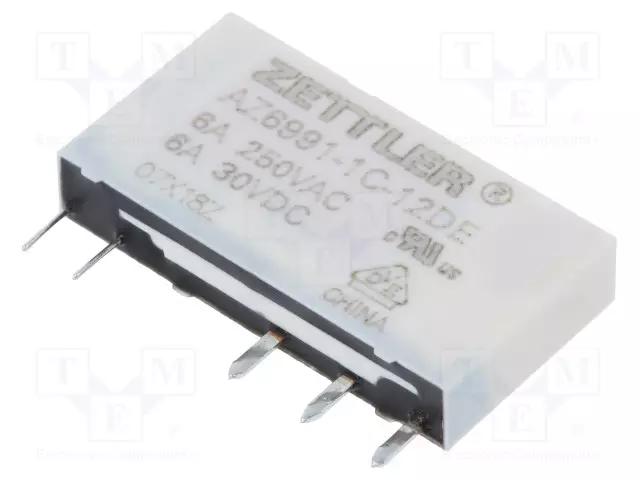 RELE - SPDT - UKELAN: 12VDC - 8A - 6A/277VAC - AZ6991 - Pienoisreleet - AZ6991-1C-12DE - 1