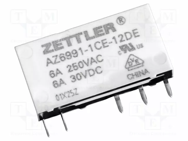 RELE - SPDT - UKELAN: 12VDC - 8A - 6A/277VAC - AZ6991 - Pienoisreleet - AZ6991-1CE-12DE - 1
