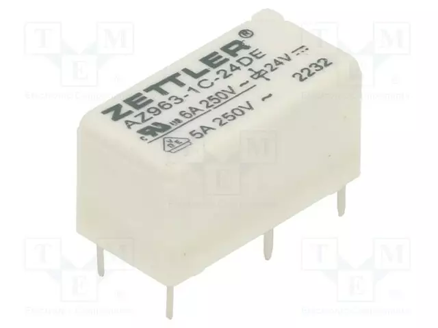 RELE - SPDT - UKELAN: 24VDC - 6A - 6A/250VAC - AZ963 - Pienoisreleet - AZ963-1C-24DE - 1