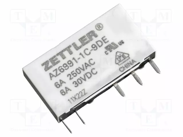 RELE - SPDT - UKELAN: 9VDC - 8A - 6A/277VAC - AZ6991 - Pienoisreleet - AZ6991-1C-9DE - 1