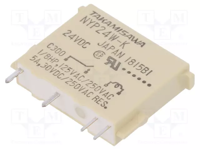 RELE - SPST-NO - UKELAN: 24VDC - 5A - 5A/250VAC - Pienoisreleet - NYP-24W-K-IE - 1