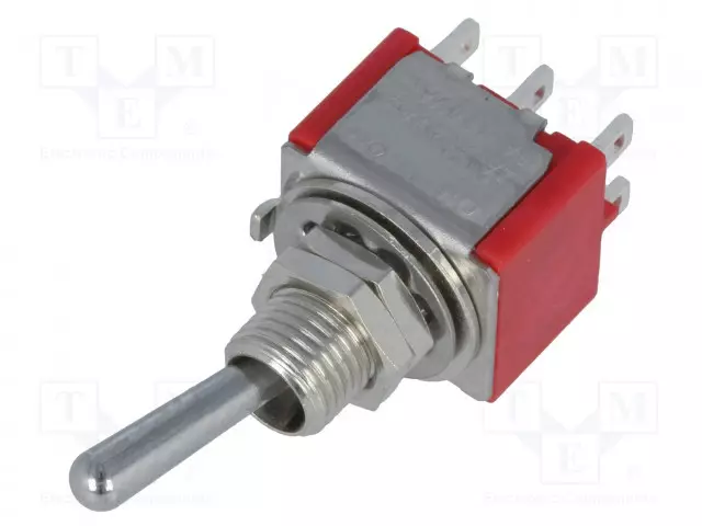 VIPUKYTKIN - ASENNOT: 2 - DPDT - ON-ON - 2A/250VAC - 5A/28VDC - -35÷80°C - Vipukytkimet - 1MD1T1B1M1QE - 1