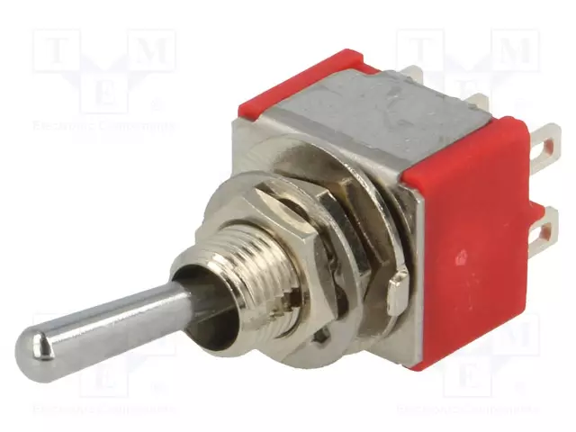 VIPUKYTKIN - ASENNOT: 2 - DPDT - ON-(ON) - 2A/250VAC - 5A/28VDC - -35÷80°C - Vipukytkimet - 1MD2T1B1M1QE - 1
