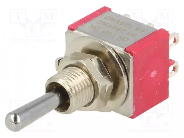 VIPUKYTKIN - ASENNOT: 3 - DP3T - ON-OFF-ON - 5A/125VAC - 5A/28VDC - -30÷85°C - Vipukytkimet - IC2201T1B1M1QE - 1