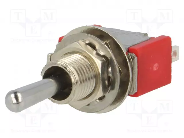 VIPUKYTKIN - ASENNOT: 3 - SP3T - ON-OFF-(ON) - 2A/250VAC - 5A/28VDC - Vipukytkimet - 1MS5T1B1M1QE - 1
