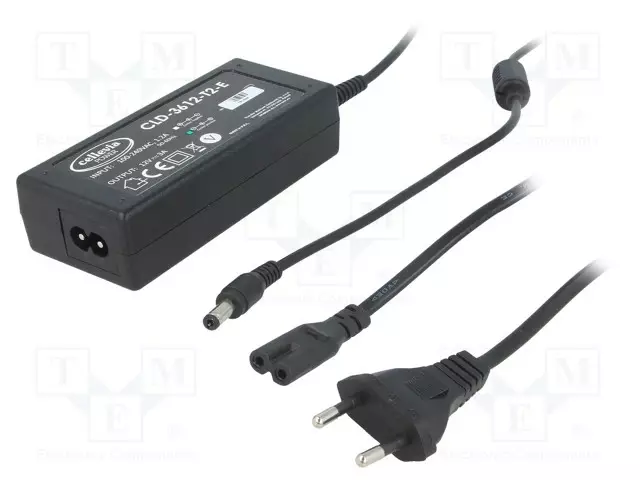 VIRTALÄHDE: IMPULSSI - 12VDC - 3A - LÄHTÖ: 5,5/2,1 - 36W - 90÷264VAC - Hakkuriteholähteet - CLD-3612-T2-E - 1