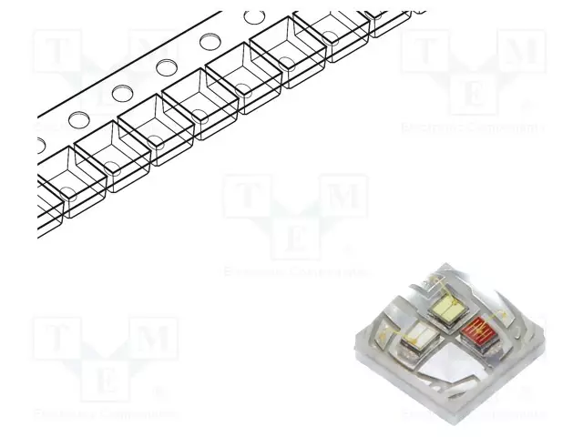 VOIMA-LED - RGB - EMITER - 155° - 300MA - 3W - 3X3X1,8MM - 3030 - SMD - Ultrakirkkaat LEDit - PBLB-3LFE - 1
