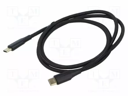 KAAPELI - USB 2.0 - USB C PISTOKE,MOLEMMIN PUOLIN - NIKKELÖITY - 1M - USB kaapelit ja adapterit - TAUBF - 1