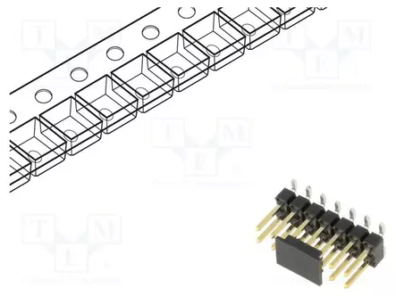 LIITIN: PIN - PIN-LIITIN - UROS - PIN: 14 - SMT - BERGSTIK - PYSTYSUORA - Piikkirimaliittimet - 95278-101A14LF - 1