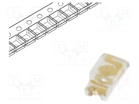 LED - PUNAINEN - SMD - 0603 - 30÷90MCD - 1,8÷2,4VDC - 1,6X0,8X0,7MM - 140° - Pintaliitos LED - 598-8010-107F - 1