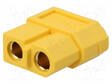 DC LIITIN XT60 - NAARAS - PIN: 2 - PCB - THT - KELTAINEN - 30A - DC liittimet - XT60UPB-F - 1