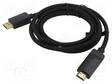 KAAPELI - DISPLAYPORT-PISTOKE,HDMI-PISTOKE - PVC - TEKSTIILI - MUSTA - HDMI, DVI, DisplayPort johdot - HFKBF - 1